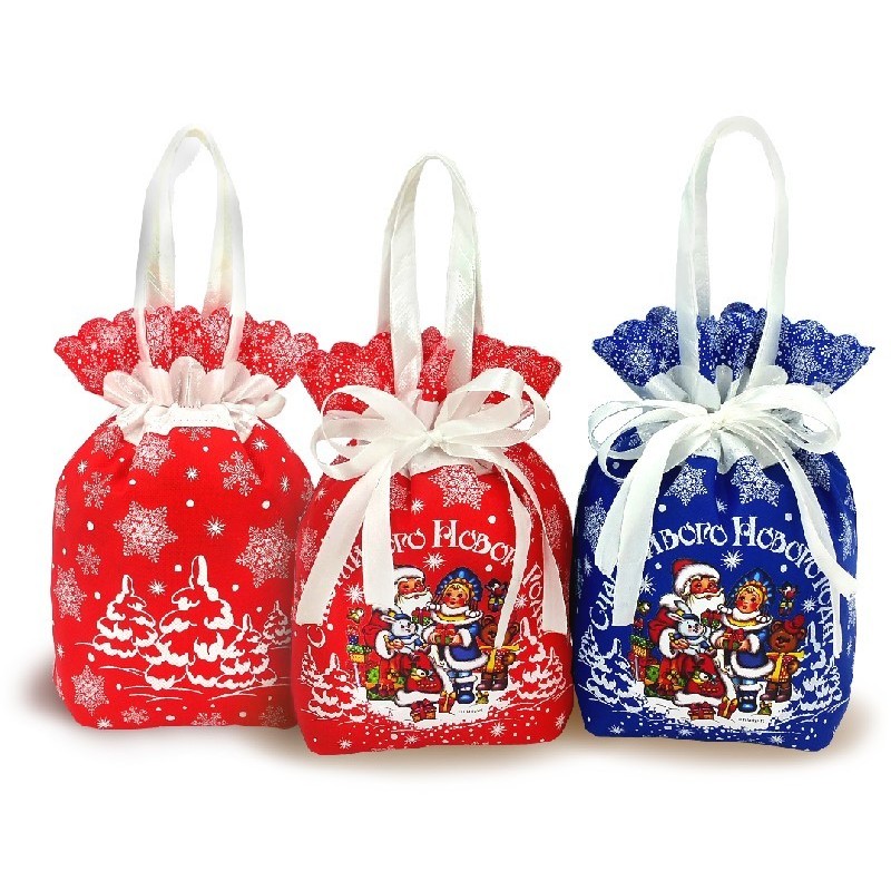 сладкий новогодний подарок Под. Мешочек С Праздником красный (М0500С9009)